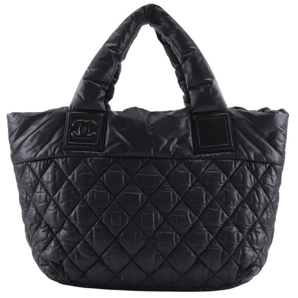 CHANEL Cococoon Handbag A48610 Small tote reversible black Nylon Women - Picture 1 of 14